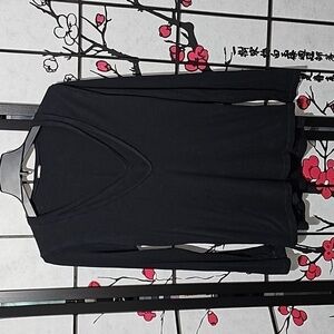 Monrow Black Long Sleeve Blouse Top‎ Size Medium